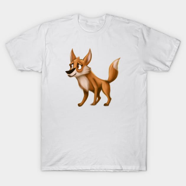 Cute Coyote Drawing T-Shirt by Play Zoo